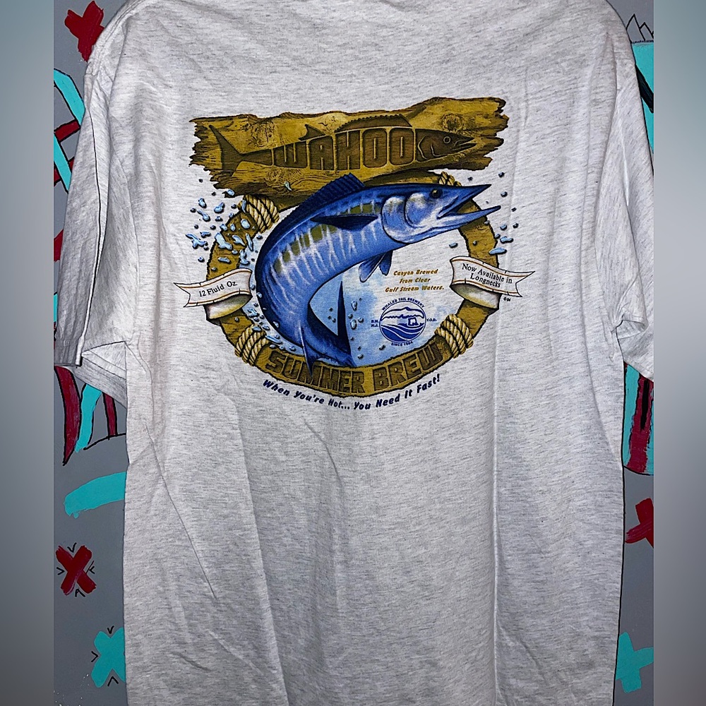 Vintage Wahoo Summer Ale Beer T Shirt NWT